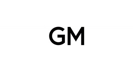 Obraz premium Gm initials logo design