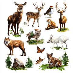 Obraz premium wild animals collection