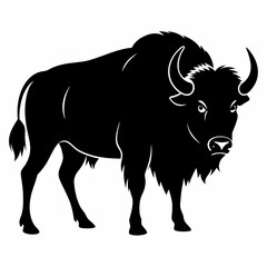 Bison Silhouette Vector Art