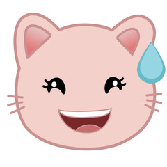 Cute cartoon cat emojis with different expression