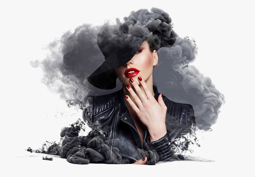 Smoke Dispersion Photo Effect Mockup