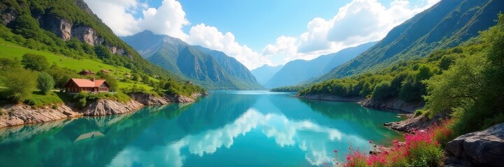 Vibrant travel slideshow featuring scenic landscapes , wildlife, plants