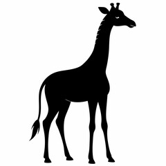 Black Giraffe Silhouette Clipart