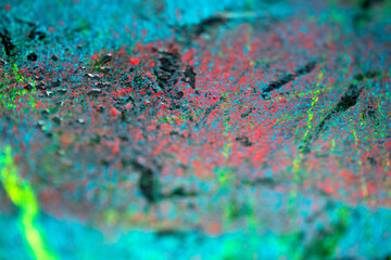 Thick abstract paint surface with heavy texture looking a bit like graffiti hand drawn real dark...