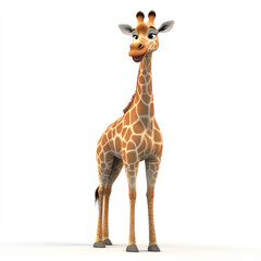 Naklejka premium giraffe isolated on white