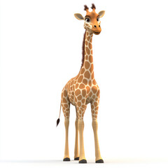 Fototapeta premium giraffe on white background