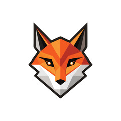 Clean Geometric Fox Face Logo Icon