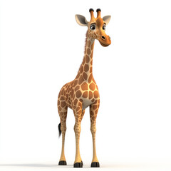 Obraz premium giraffe on white background