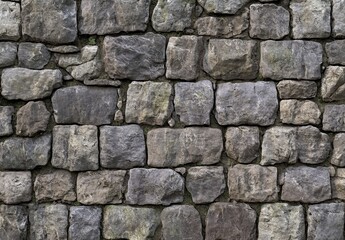 Textured Stone Wall with Irregular Shapes and Natural Colors