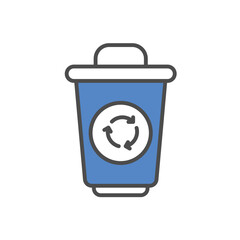 Trash Can vector icon stock illustration