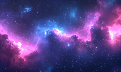 Naklejka premium Ethereal swirling abstract background pink blue purple hues