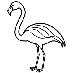 Clean and Simple Flamingo Outline