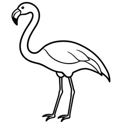 Fototapeta premium Clean and Simple Flamingo Outline