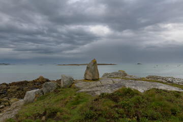 Beau paysage de mer à Trélévern en Bretagne