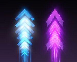 Futuristic speed background with glowing arrows, motion blur, digital technology concept, fast-moving elements, dynamic light trails, high-tech energy flow, acceleration effect, sci-fi motion design.