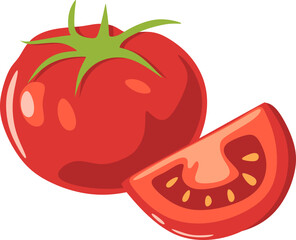 Tomato Slices Illustration 