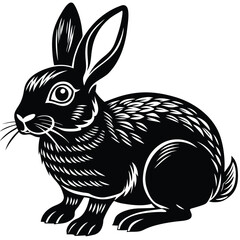  rabbit  Silhouette Vector 