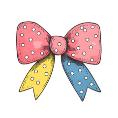 polka dot ribbon bow