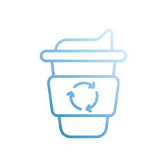 Paper Cup vector icon stock illustration