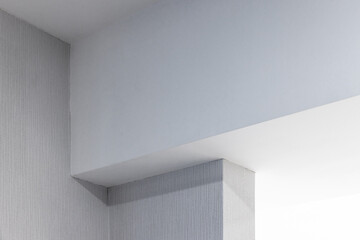 Obraz premium Architectural detail inside a modern building, abstract white interior