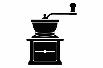 Bean Grinder Silhouette Vector Artwork