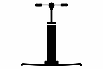 Bicycle Pump Silhouette Vector Illustration