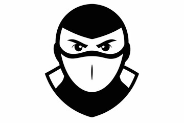 Face Mask Avatar Silhouette Vector Illustration