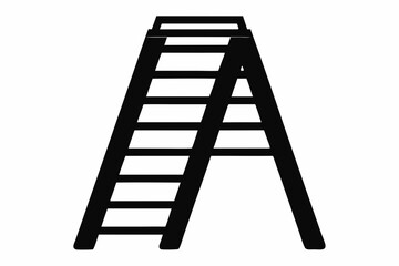 Foldable Ladder Silhouette Vector Artwork