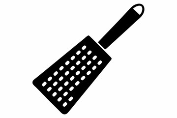 Grater With Handle Silhouette Vector Clipart