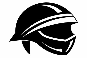 Helmet With Visor Silhouette Vector Design