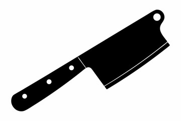 meat cleaver silhouette vector illustration black