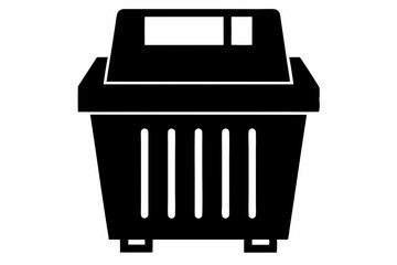 paper shredder silhouette vector illustration black