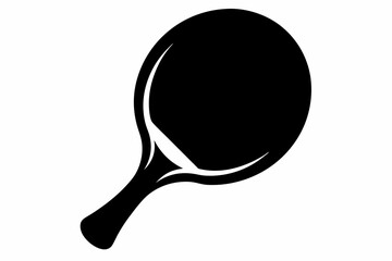 ping pong paddle silhouette vector illustration