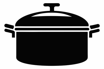 pressure cooker silhouette vector illustration black