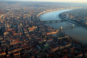 Aerial view of tropical resort with lush greenery and crystal-clear water, offering a tranquil and luxurious vacation destination.. Beautiful simple AI generated image