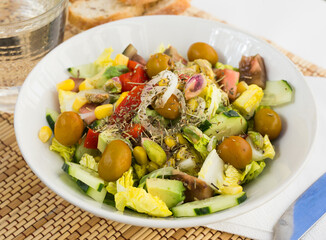 Fresh vegetarian healthy vegetable salad