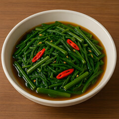 Tasty Kangkung Stir-Fry &ndash; Healthy Green Vegetable Meal