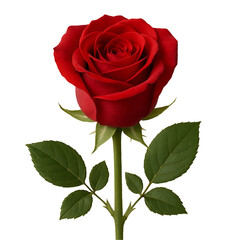 Naklejka premium red rose isolated on transparent background 