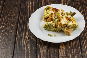 Savory casserole with chicken, broccoli, and sour cream for a hearty meal