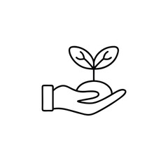 hand holding green plant