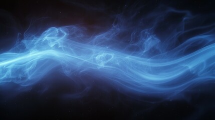 Obraz premium Enigmatic Cloud of Mist Ethereal Smoke Dance in a Dark-Light Harmony Abstract Fluid Art of Fog and Light on Black Background