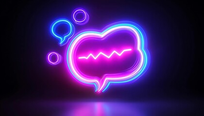 Neon Speech Bubble Glow