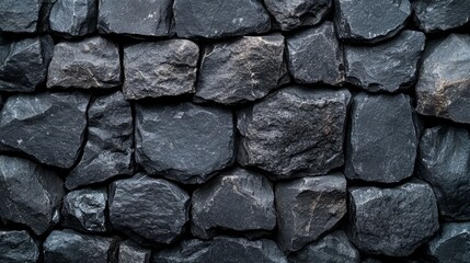 Fototapeta premium Ancient Stone Wall: A close-up of a rugged, enduring stone wall, a testament to time and craftsmanship, showcasing the texture and strength of each individual stone.