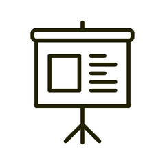 Presentation icon vector image. Suitable for mobile apps, web apps and print media.