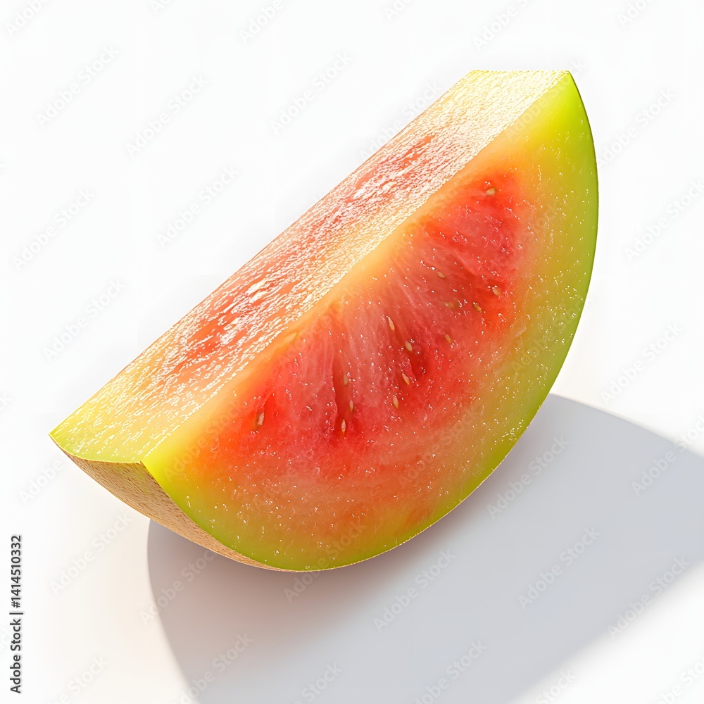 Aufkleber a closeup of a watermelon slice showcasing its vibrant color and juicy texture. perfect for summer. 