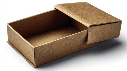 New, unopened rectangular cardboard shipping box - kraft unopened distribution shopping