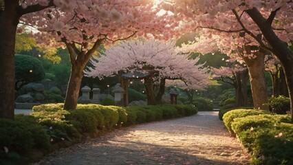 japanese garden in spring By Generated AI