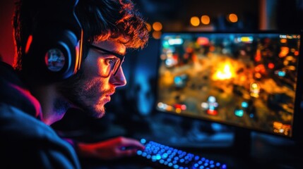 Immersive Gamer: Nighttime Gaming Session