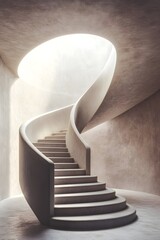 Naklejka premium The spiral staircase in the Museum of Modern Art