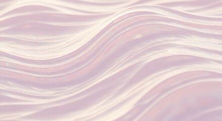 Obraz premium Serene Pink Wave Abstract: Fluid, Dreamlike Curves